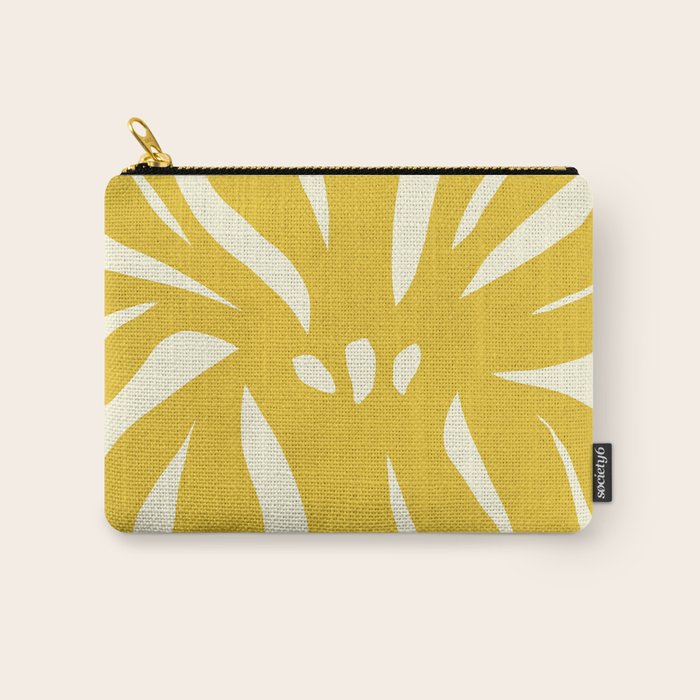 Abstract-botanical 29-yellow Carry All Pouch Gallery Image 1