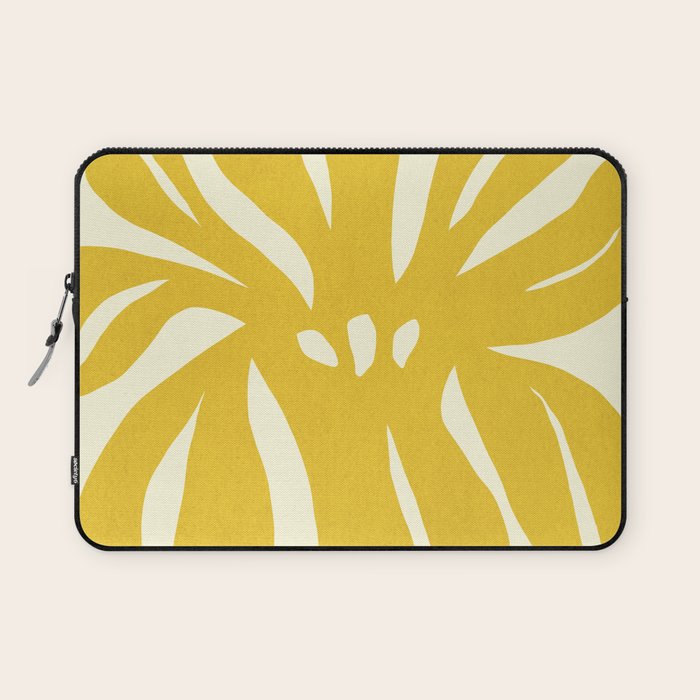Abstract-botanical 29-yellow Laptop Sleeve Gallery Image 1
