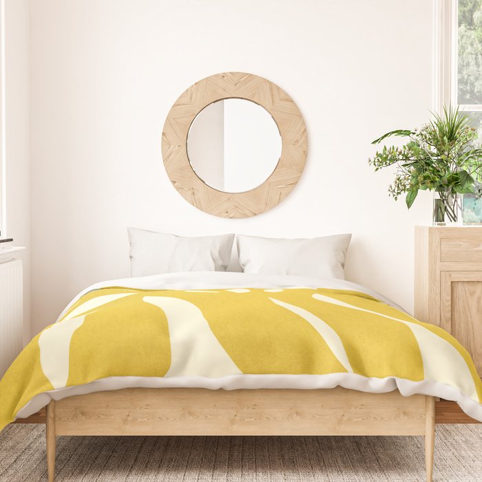 Abstract-botanical 29-yellow Duvet Cover Gallery Image 3