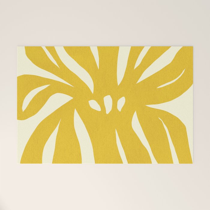 Abstract-botanical 29-yellow Welcome Mat Gallery Image 1
