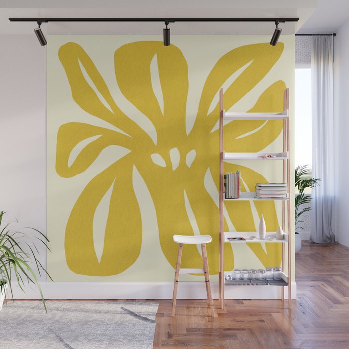 Abstract-botanical 29-yellow Wall Mural Gallery Image 1