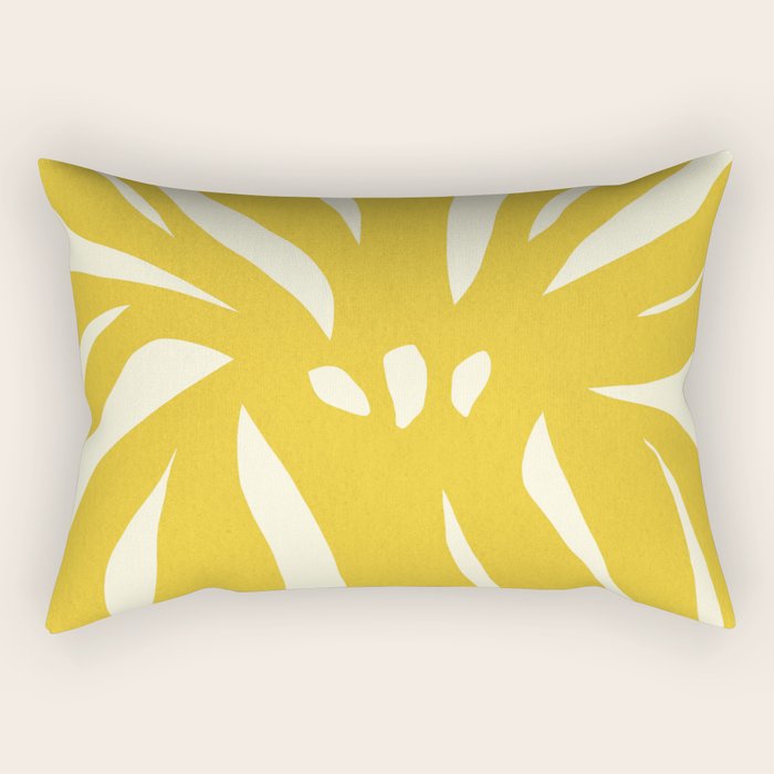 Abstract-botanical 29-yellow Rectangular Pillow Gallery Image 2