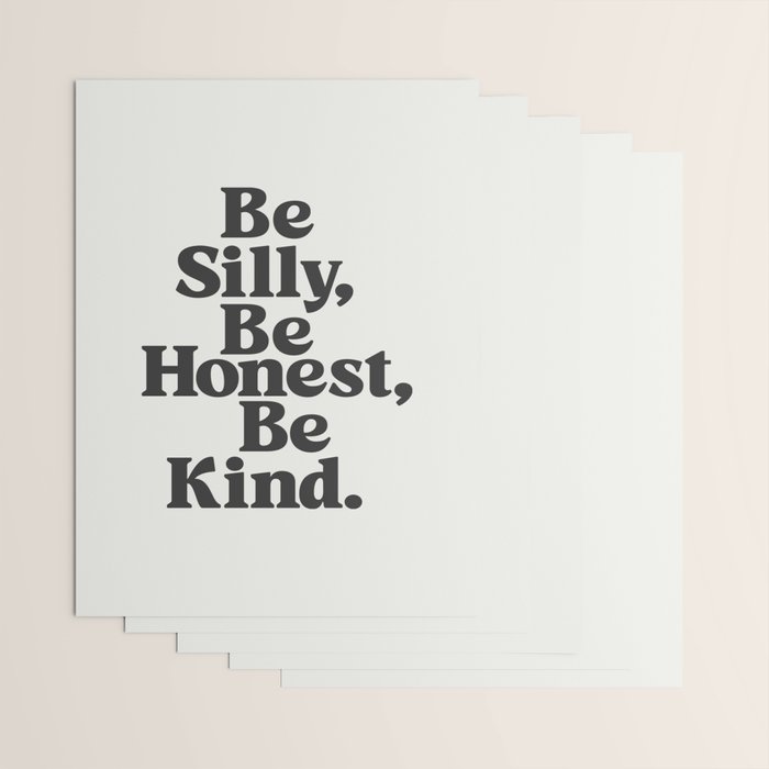 Be Silly Be Honest Be Kind Wrapping Paper Gallery Image 3