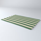 Simple Stripes Pattern - Deep Green Rug Gallery Image 3