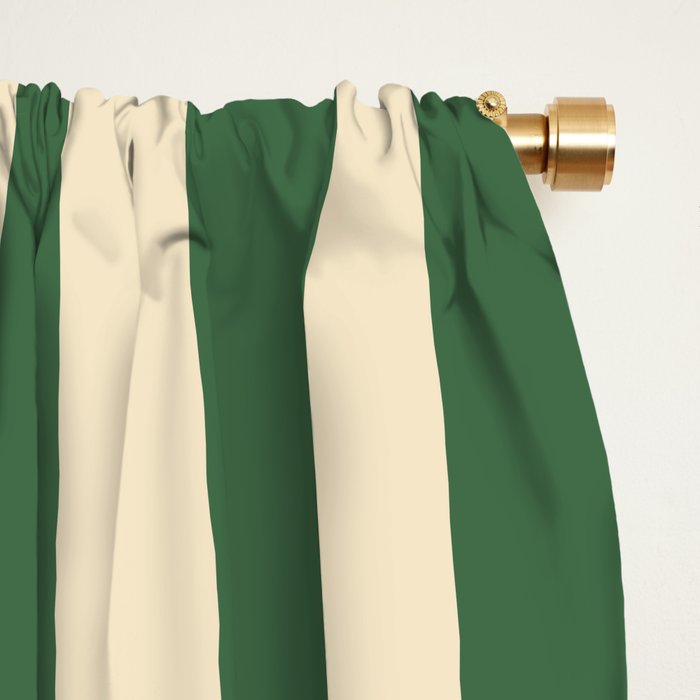 Simple Stripes Pattern - Deep Green Window Curtain Gallery Image 2