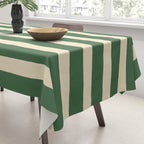 Simple Stripes Pattern - Deep Green Tablecloth Gallery Image 3