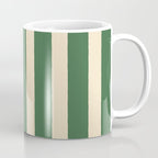 Simple Stripes Pattern - Deep Green Coffee Mug Gallery Image 1