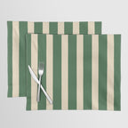 Simple Stripes Pattern - Deep Green Placemat Gallery Image 1