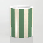 Simple Stripes Pattern - Deep Green Coffee Mug Gallery Image 4