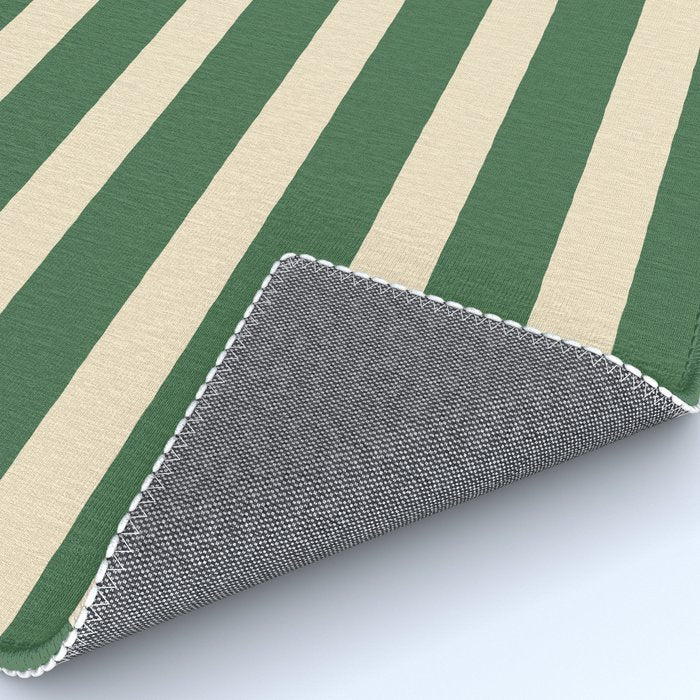 Simple Stripes Pattern - Deep Green Rug Gallery Image 4