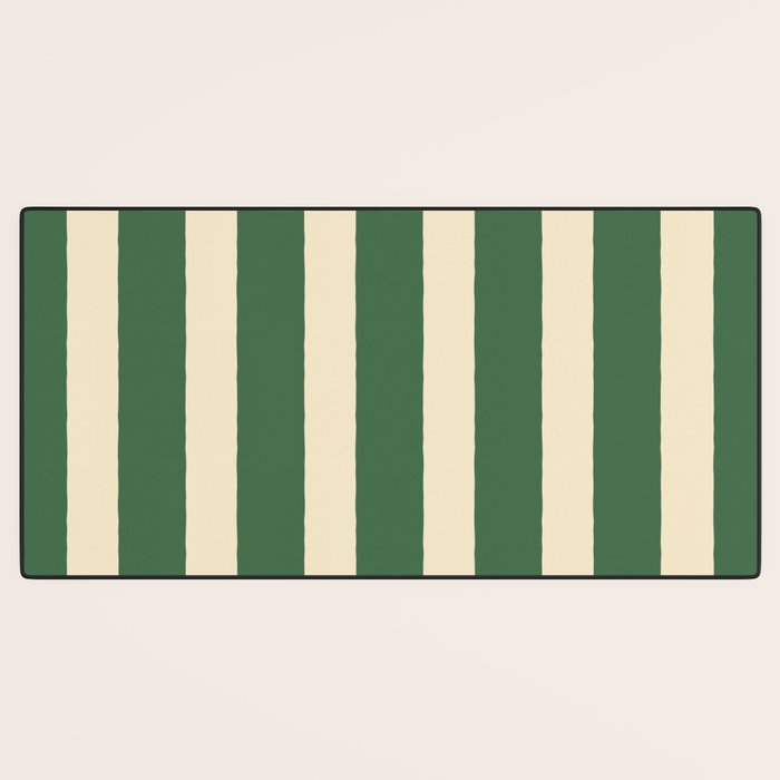 Simple Stripes Pattern - Deep Green Desk Mat Gallery Image 3