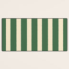 Simple Stripes Pattern - Deep Green Desk Mat Gallery Image 3