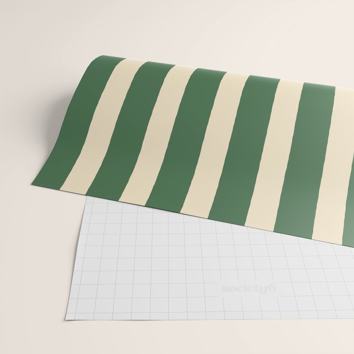 Simple Stripes Pattern - Deep Green Wrapping Paper Gallery Image 2