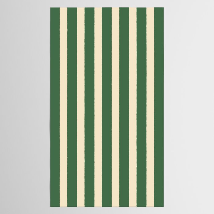 Simple Stripes Pattern - Deep Green Tablecloth Gallery Image 2