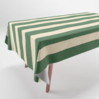 Simple Stripes Pattern - Deep Green Tablecloth Gallery Image 1