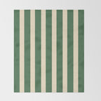 Simple Stripes Pattern - Deep Green Throw Blanket Gallery Image 2