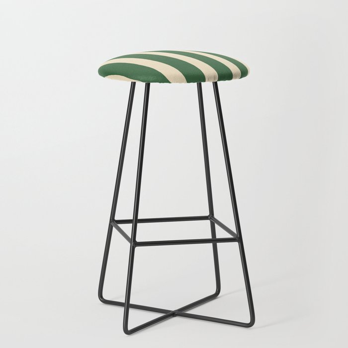 Simple Stripes Pattern - Deep Green Stool Gallery Image 1