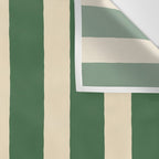 Simple Stripes Pattern - Deep Green Wall Tapestry Gallery Image 3