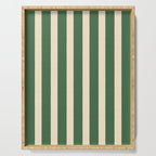 Simple Stripes Pattern - Deep Green Serving Tray Gallery Image 1