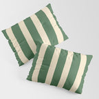 Simple Stripes Pattern - Deep Green Pillow Sham Gallery Image 3