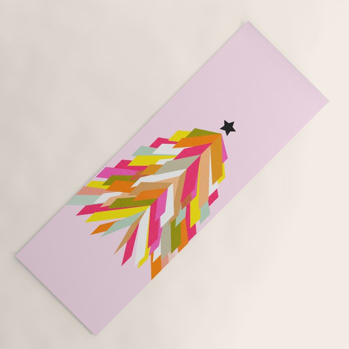 Rainbow Christmas Tree Yoga Mat Gallery Image 1