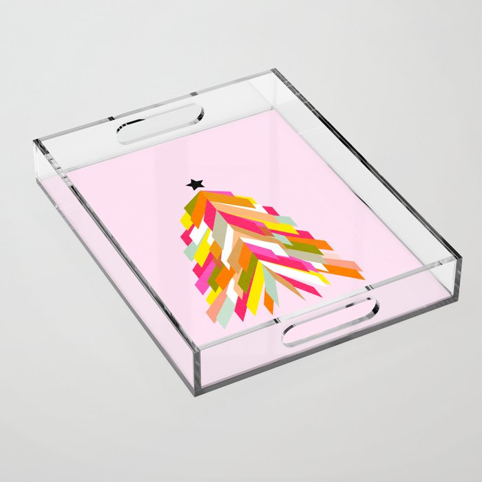 Rainbow Christmas Tree Acrylic Tray Gallery Image 1