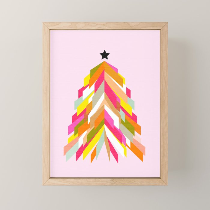 Rainbow Christmas Tree Mini Art Print Gallery Image 1