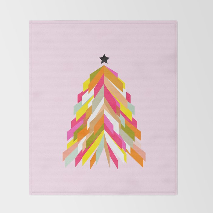 Rainbow Christmas Tree Throw Blanket Gallery Image 2