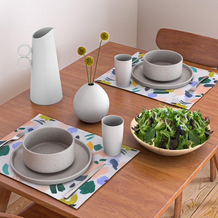 TERRAZZO BRUSHSTROKES Placemat Gallery Image 2