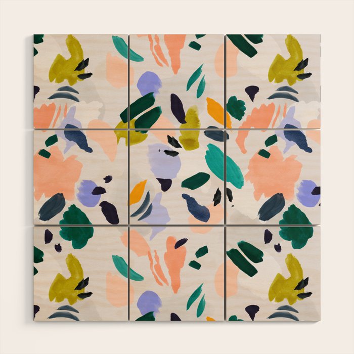 TERRAZZO BRUSHSTROKES Wood Wall Art Gallery Image 1