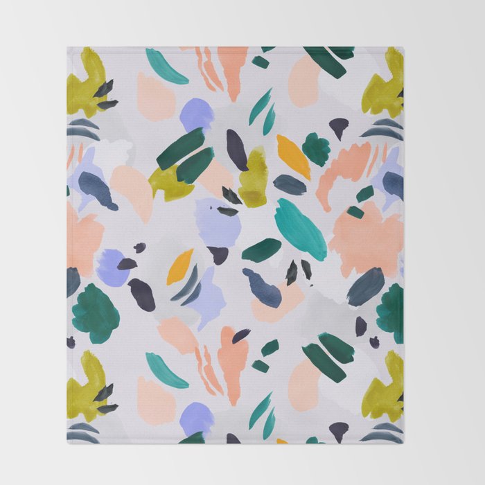 TERRAZZO BRUSHSTROKES Throw Blanket Gallery Image 2