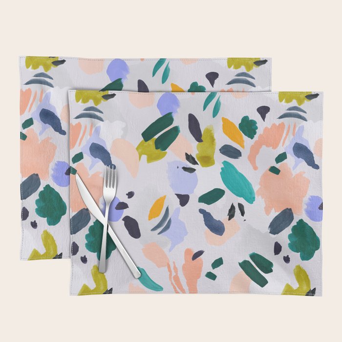 TERRAZZO BRUSHSTROKES Placemat Gallery Image 1