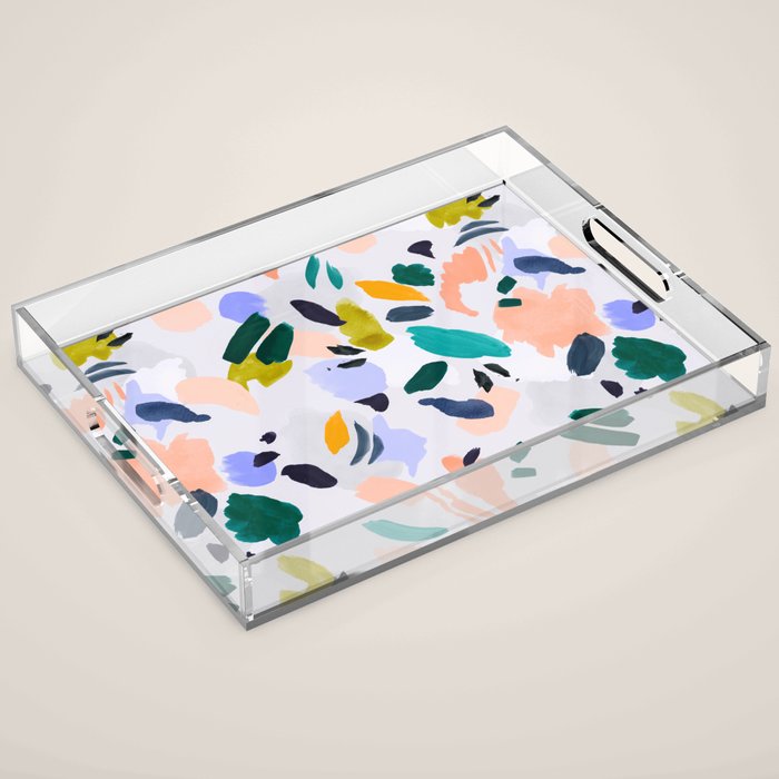 TERRAZZO BRUSHSTROKES Acrylic Tray Gallery Image 1