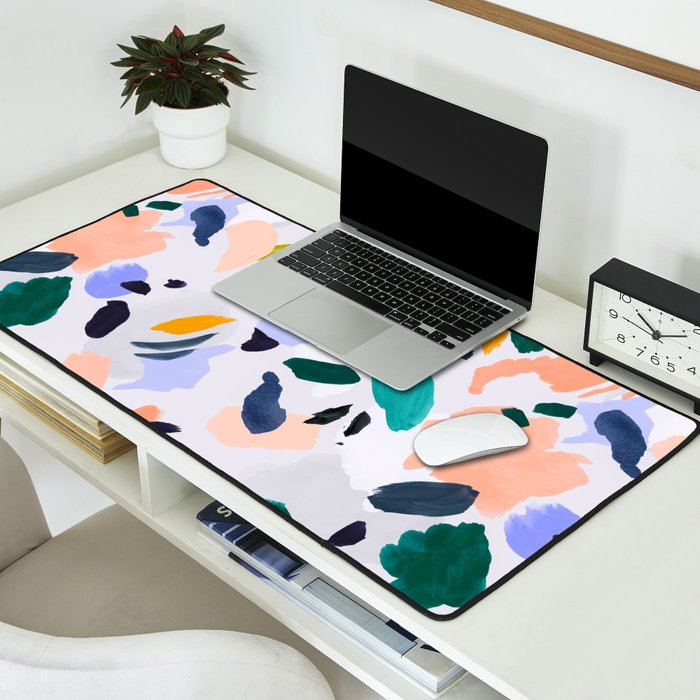 TERRAZZO BRUSHSTROKES Desk Mat Gallery Image 2