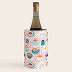 Retro hand drawn coffee tea cup pattern Wine Chiller Gallery Image 1