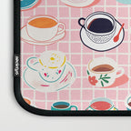 Retro hand drawn coffee tea cup pattern Laptop Sleeve Gallery Image 3