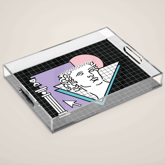 Apollo Vaporwave / greek god Acrylic Tray Gallery Image 1
