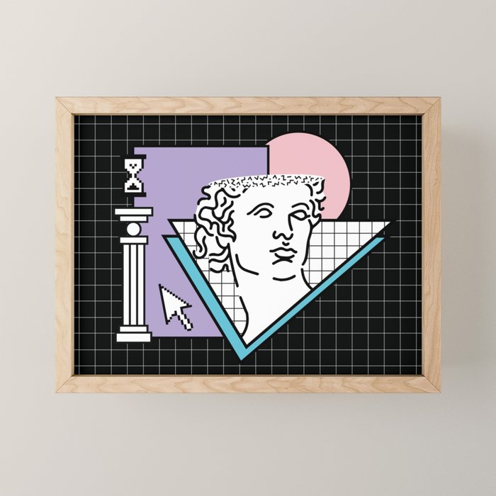 Apollo Vaporwave / greek god Mini Art Print Gallery Image 1