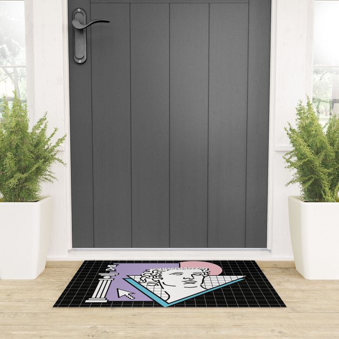 Apollo Vaporwave / greek god Welcome Mat Gallery Image 3