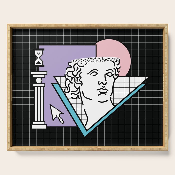 Apollo Vaporwave / greek god Serving Tray Gallery Image 1