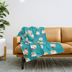 Honduran white bat (Flying mochi) Throw Blanket Gallery Image 1