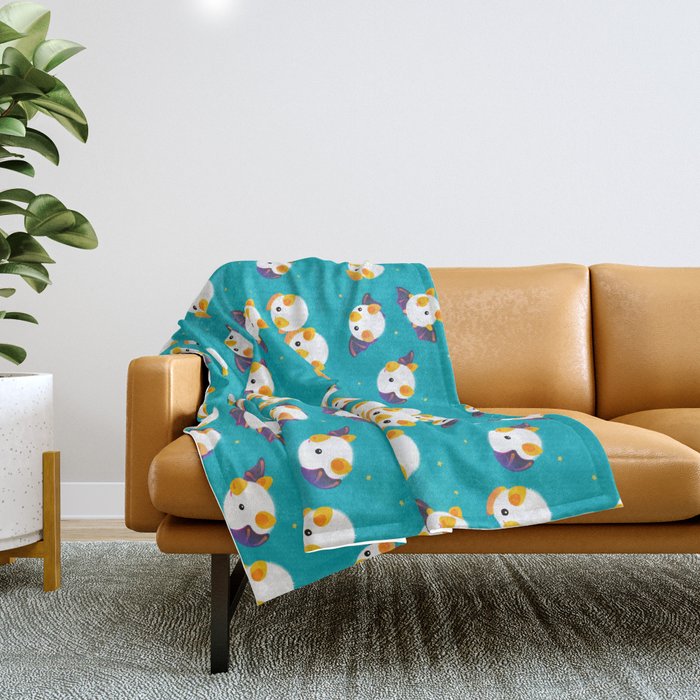 Honduran white bat (Flying mochi) Throw Blanket Gallery Image 1