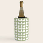 Clovers XXVI Natural Green Botanical Pattern Wine Chiller Gallery Image 1