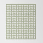 Clovers XXVI Natural Green Botanical Pattern Throw Blanket Gallery Image 2