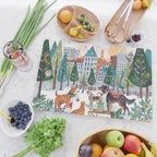 Christmas Dogs in the City Park Cutting Board Gallery Image 2
