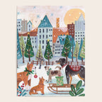 Christmas Dogs in the City Park Poster Gallery Image 4