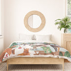 Christmas Dogs in the City Park Duvet Cover Gallery Image 3