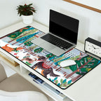 Christmas Dogs in the City Park Desk Mat Gallery Image 2