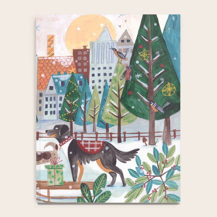 Christmas Dogs in the City Park Notebook Gallery Image 4