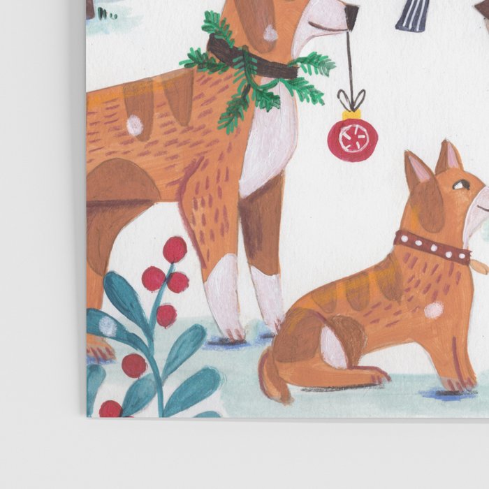 Christmas Dogs in the City Park Poster Gallery Image 3